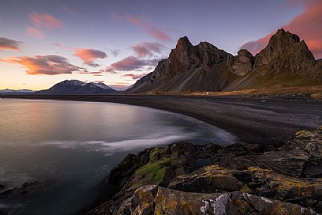 Eystrahorn beach and mountain, south west of Iceland, Europe